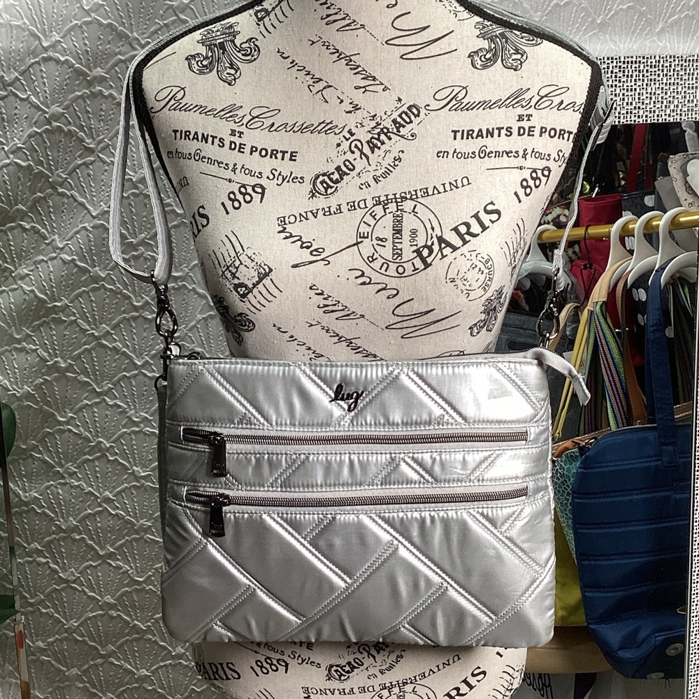 Lug Silver Crossbody Bag